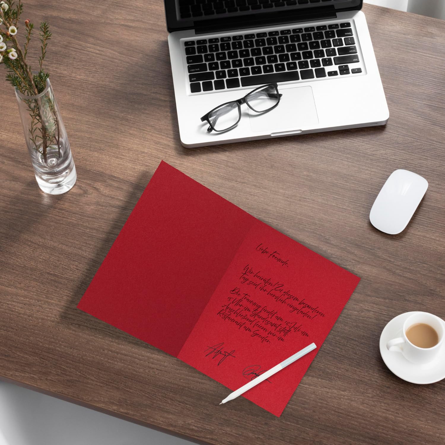 Tarjetas plegables de Gesamtparent, multicolores, tamaño DIN A5, color 15-Rosenrot 1000 Karten