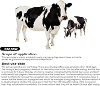 Vista 3 de 10 piezas de papel de prueba de embarazo de vaca, kit de prueba de embarazo de vaca, herramienta de prueba de detección de embarazadas tempranas