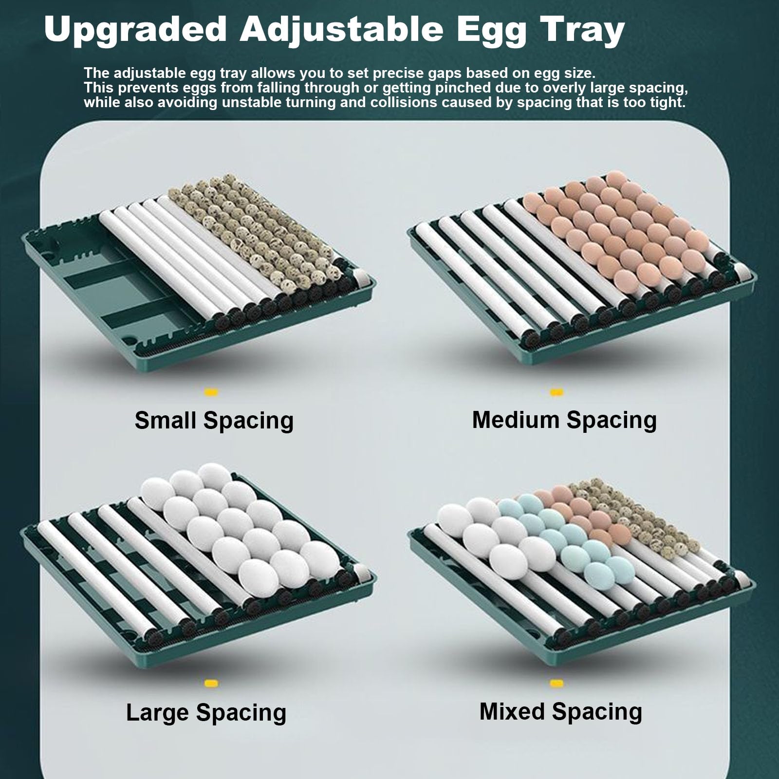 Kompaktowy, W Pełni Automatyczny Inkubator Do Jaj Do Użytku Domowego - Mini Cyfrowy Wylęgarnia Jaj Papug, Kurczaków, Kaczek, Gęsi, Przepiórek I Ptaków(Size:48 Eggs)