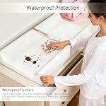 Waterproof Baby Changing Pad Wipeable Diaper Changing Mat | Non-Slip with Safety Strap 32x16 Inch Infant Diaper Change Pad Suitable for Dresser & Table Baby Changer