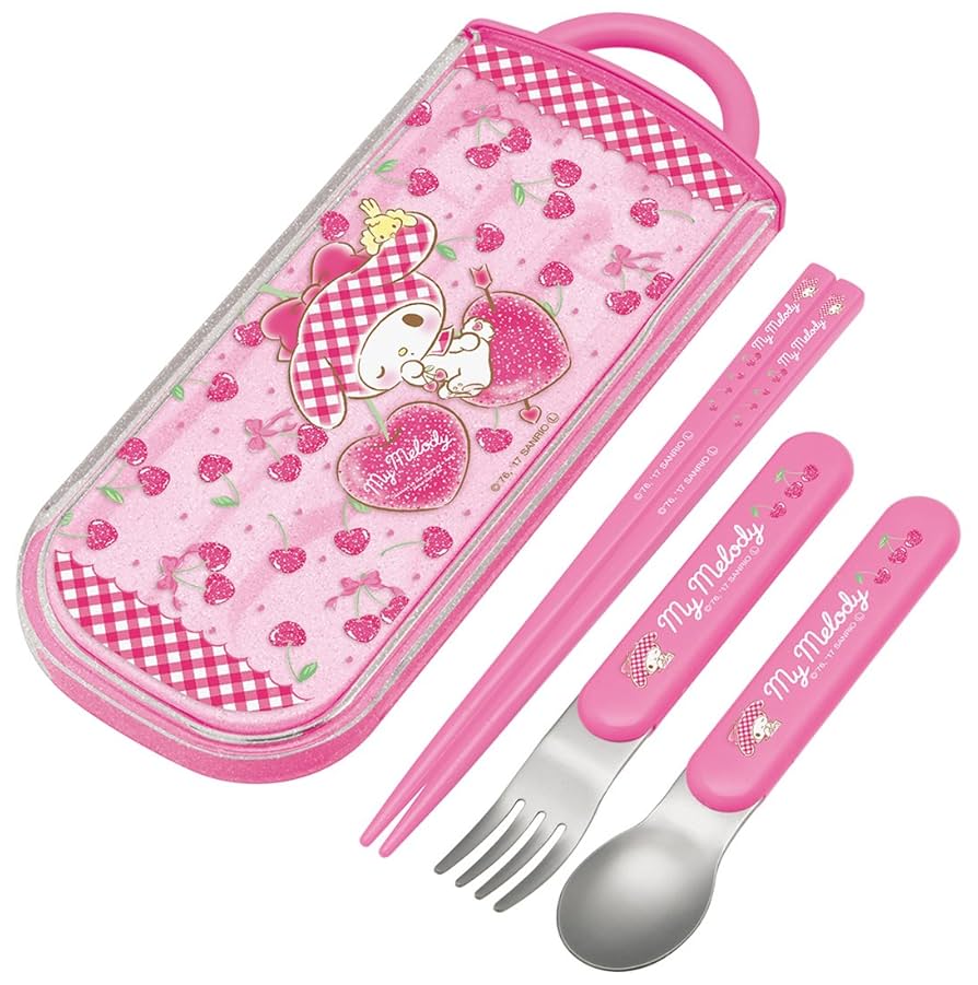 さくらんぼキティランチトリオ、箸&ケース ハローキティ 箸&ケース
