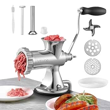 Amazon | VEVOR 手動ミートグラインダー 304ステンレススチール