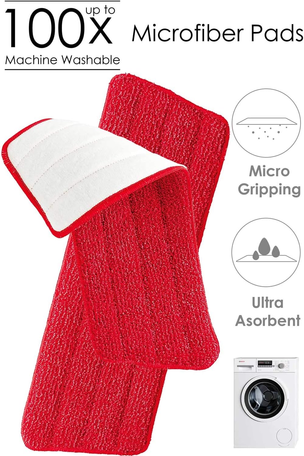 VENETIO Premium Spray Mop for Floor Cleaning with Washable Pad and Refillable Sprayer - Reusable Wet Microfiber Mop Set for Wood, Hardwood, Laminate, Vinyl, Ceramic Tile, Kitchen, Ideal for Pet Owner : Health & Household