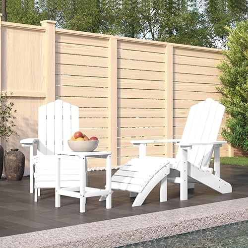 Sillas Adirondack de patio con reposapiés y mesa HDPE blanco silla de patio al aire libre sillas de comedor Sillas para Comedor silla de jardín para
