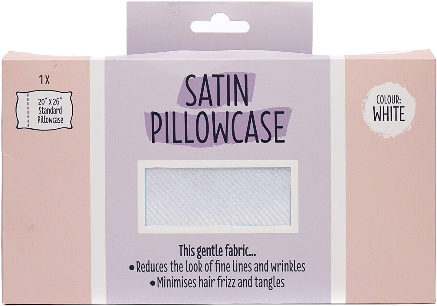 DC DANIELLEWhite Satin Pillowcase for Hair and Skin Care