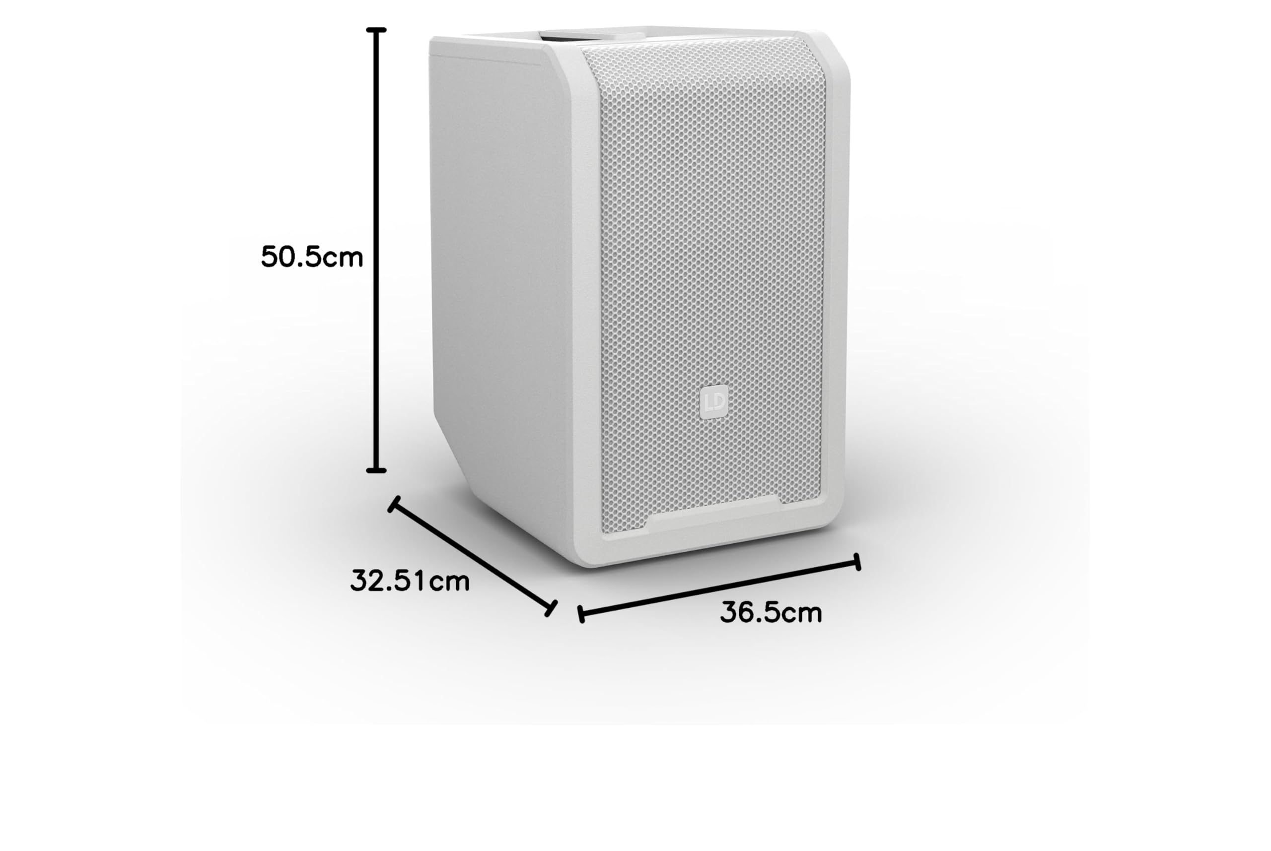 ANNY 8 Przenośny głośnik PA na baterie Bluetooth i mikser Pure White