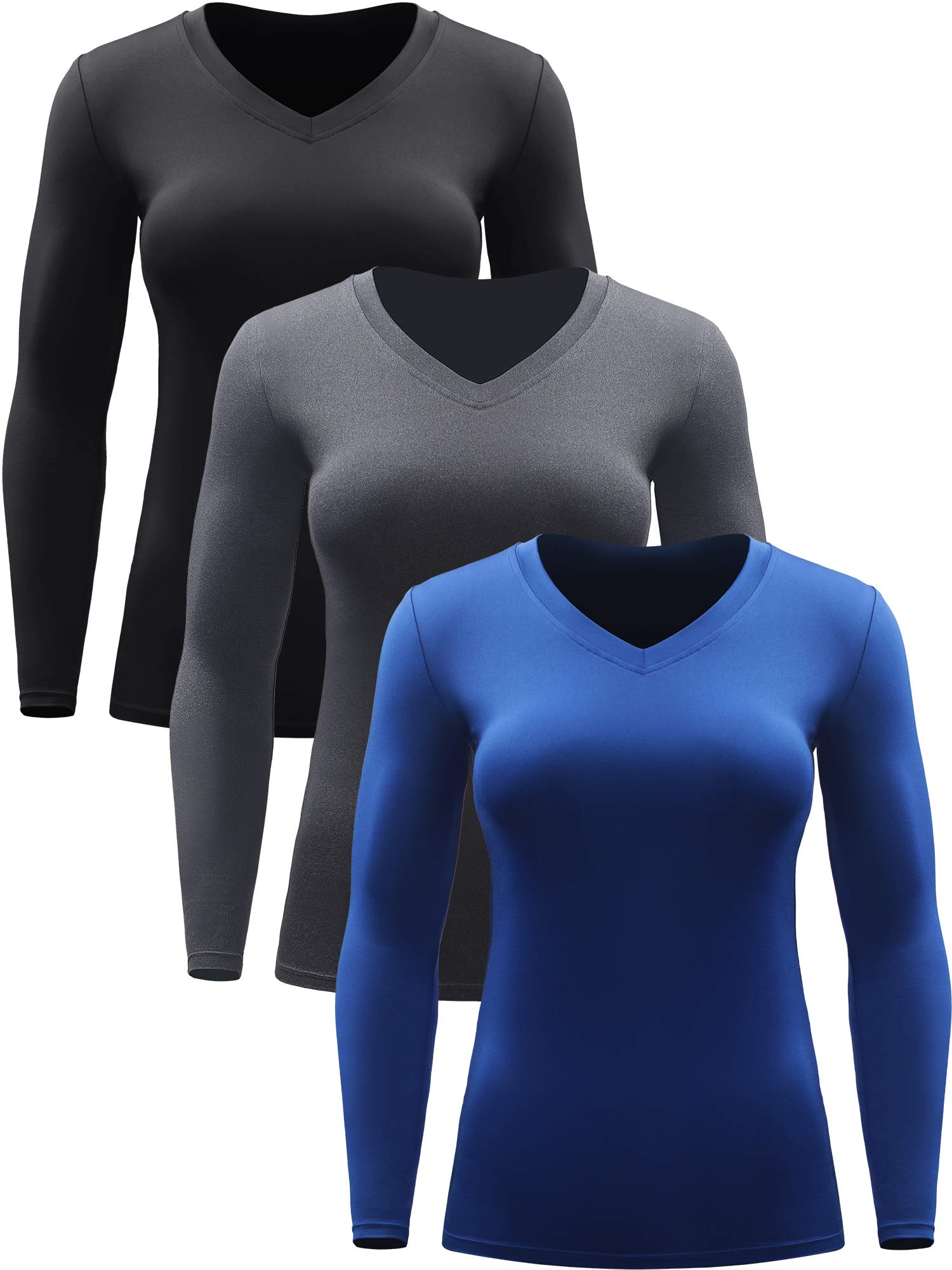 CADMUS Women Long Sleeve Shirt for Workout Dry Fit Yoga t Shirts V-Neck
