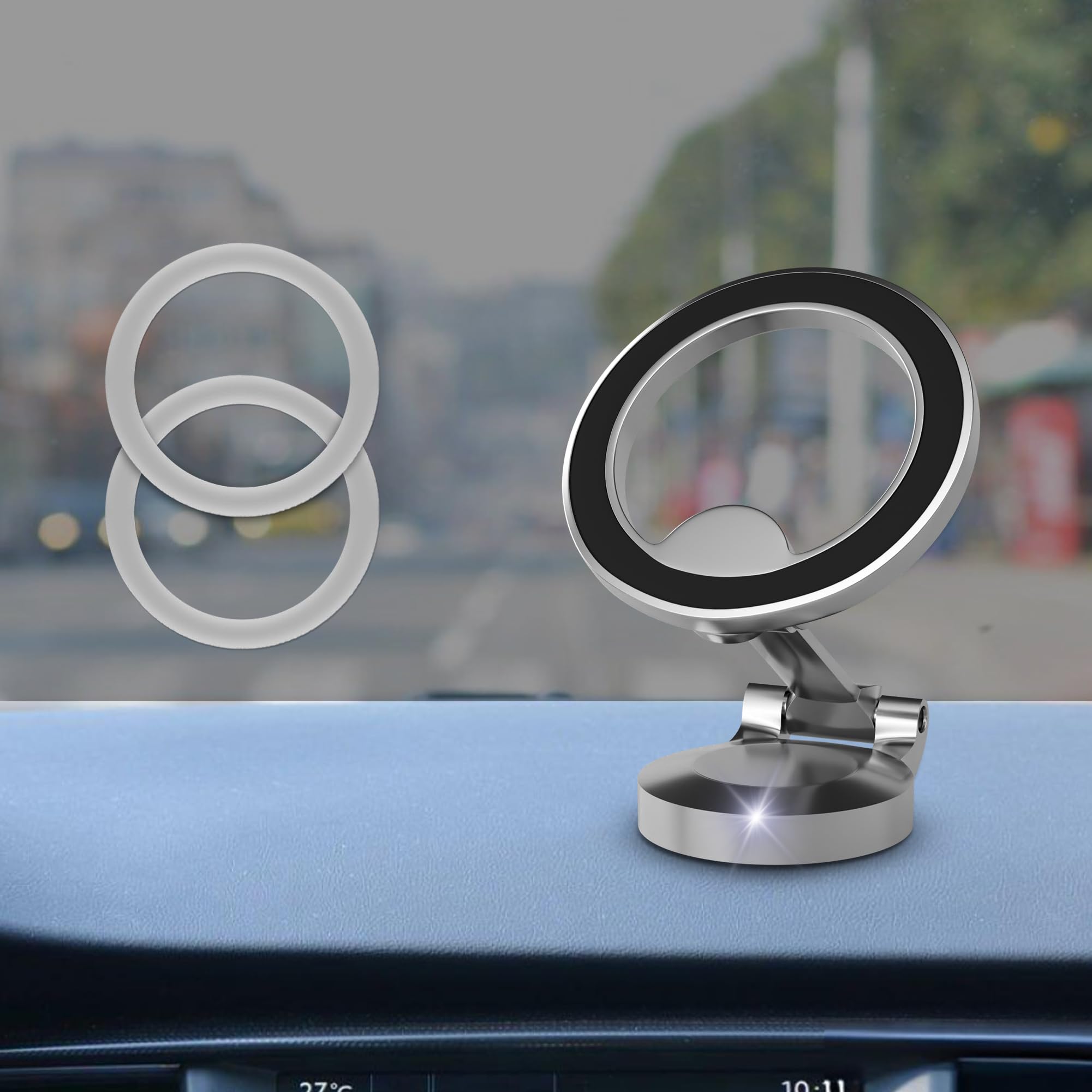 FLEXBEE Compatible Magsafe Car Mount | 360°Rotatable Magnetic Phone Holder for Car | Universal Car Mobile Holder for iPhone 15/14/13/12,Strong Magnets[42 Magnets] Stand (Double Rotation) (B0D8YQNNVN) Amazon Price History, Amazon Price Tracker