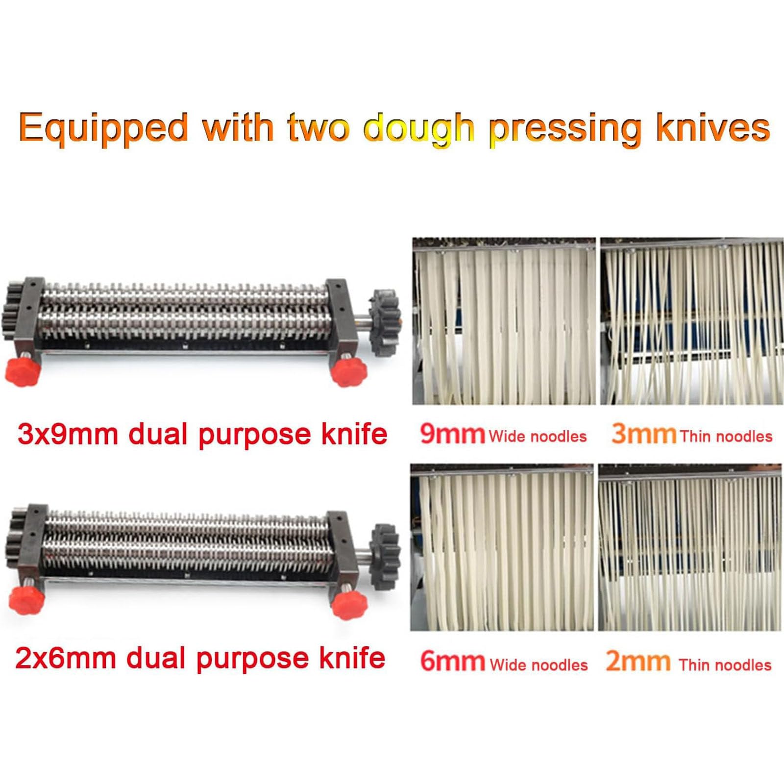 Macchina Automatica Tagliatelle 550w/750w,Macchina per Pasta Elettrica,Macchina per Sfogliare Commerciale per Spaghetti per Uso Domestico E Commerciale,FKM-200