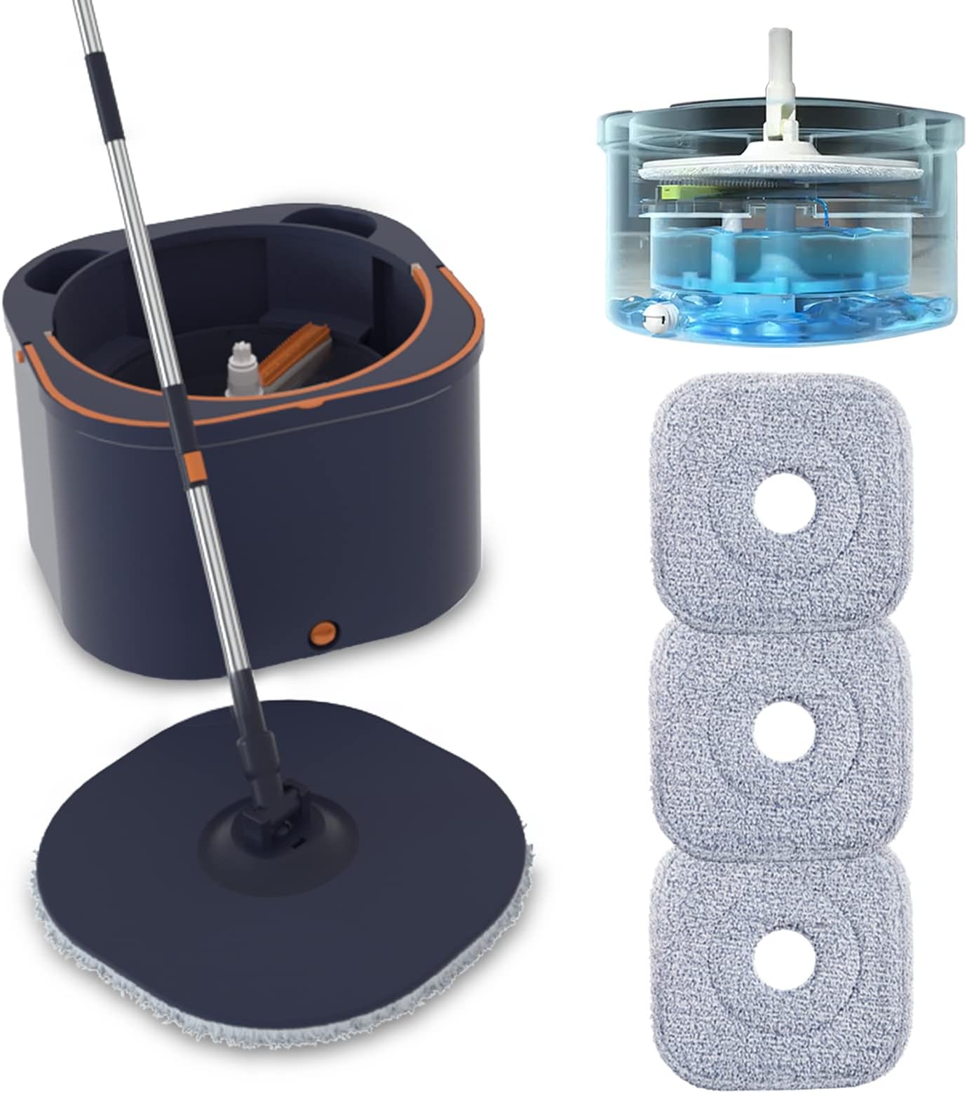 Spin Mop M16,2023New Self Wash Spin Mop M16,Square Mop and