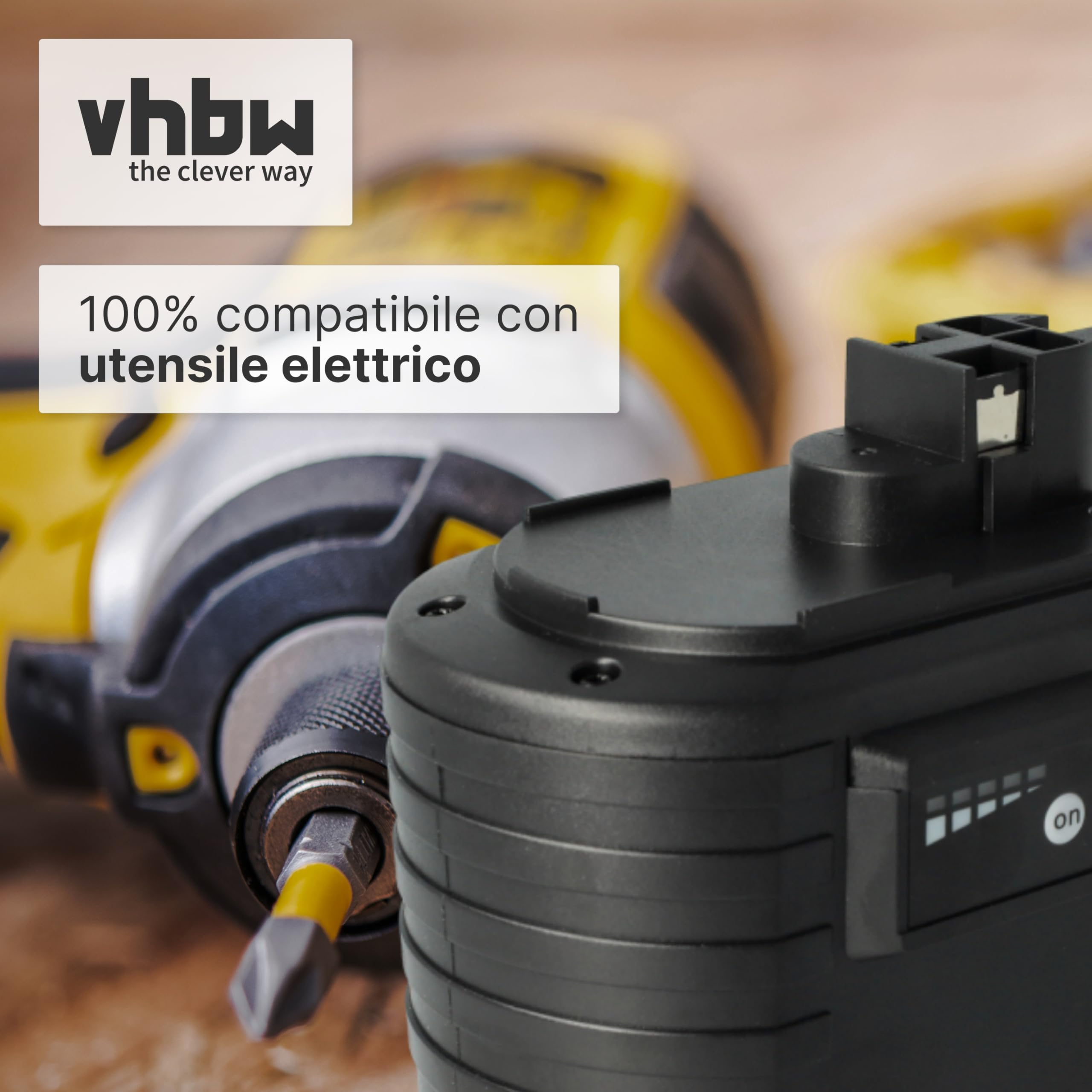 vhbw Batteria compatibile con Würth ABH 20, ABH 20-SLE attrezzi da lavoro (3000mAh, 24V, NiMH)
