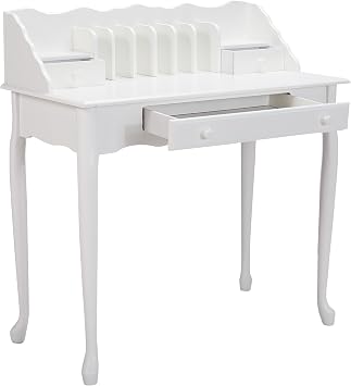 Monarch specialties , Traditional Desk, Solid Wood, Antique White, 36L