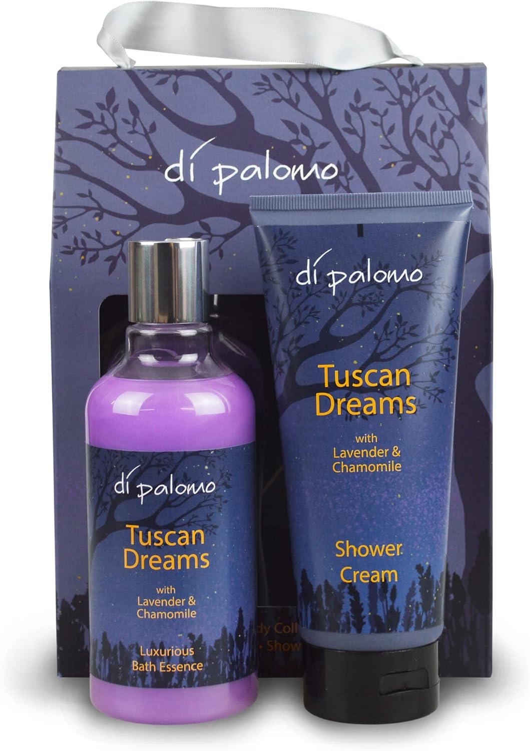 Di Palomo Vegan Tuscan Dreams Bath & Body Collection. Bath Essence & Shower Cream. Moisturising Skin Care Gift Set. Vegan Gift Set. Relaxing Gifts for Her. Pamper Gifts for Women.