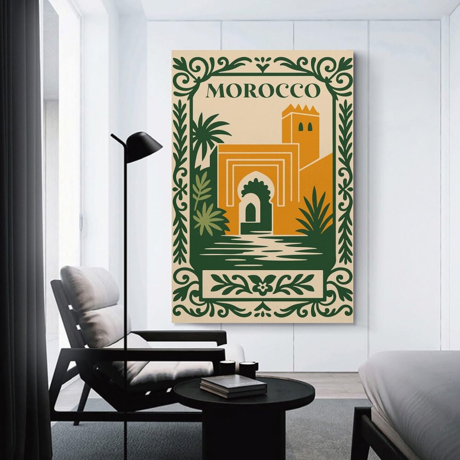 Junmoney Hanging Wall Art Morocco Travel, 08x12inch(20x30cm), for Wall Displays, Bedrooms Or Room Updates, Wall Decor Suited to Curated Displays