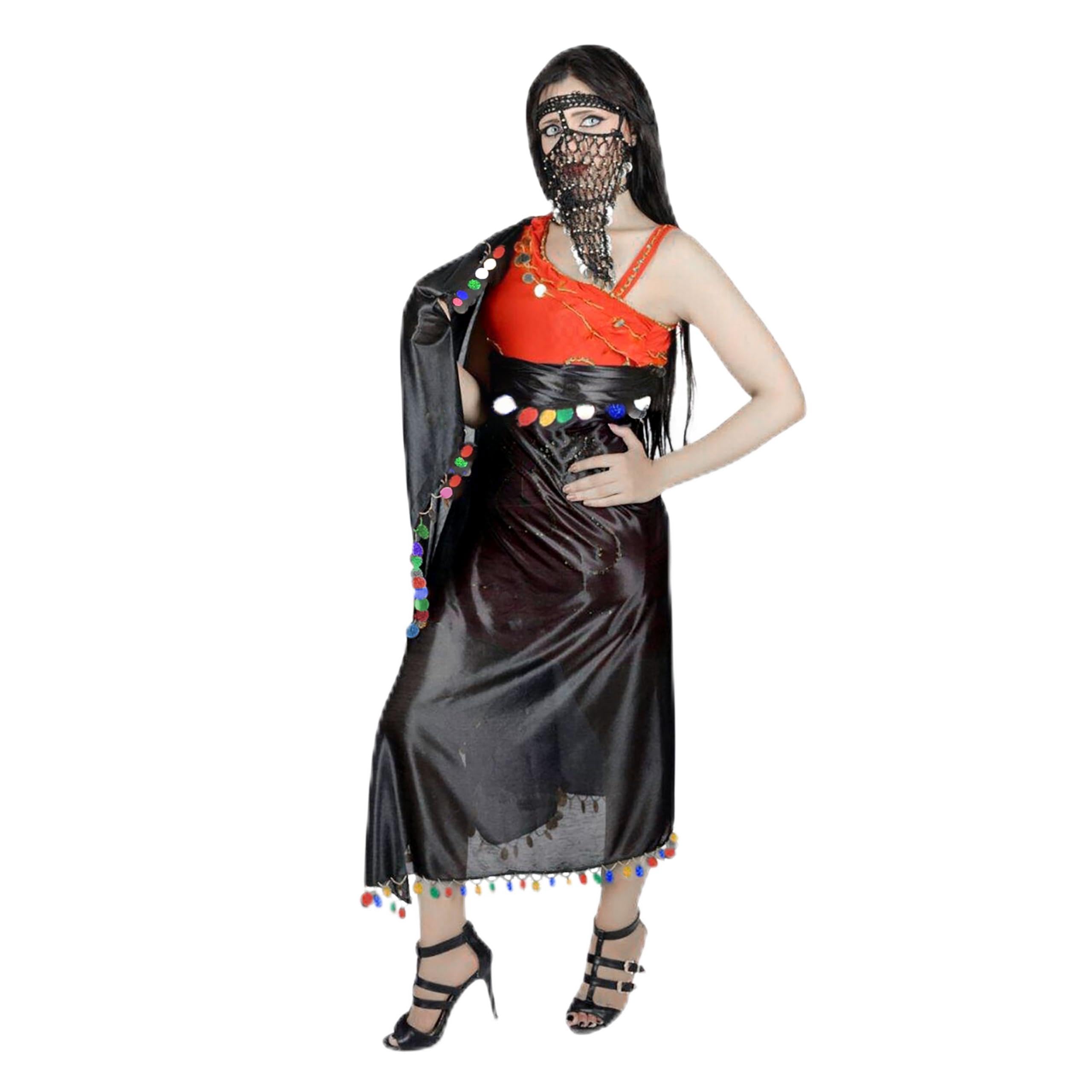 bonballoon Malaya Leff Large Egyptian Handmade Belly Dance Baladi Saidi Professional Malaya Leff Melaya Laff Iskandarani With Sequins Designs On Each Corner With Multi Colors Sequins