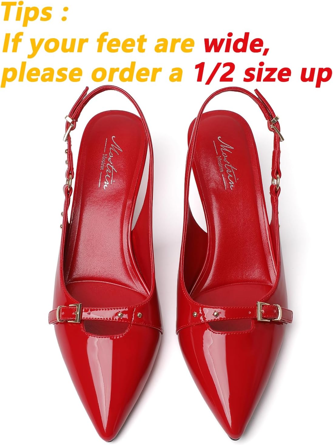 Mostrin Kitten Heels for Women Pointed Closed Toe Heels Low Pumps Shoes for Party Work Office - Image 4