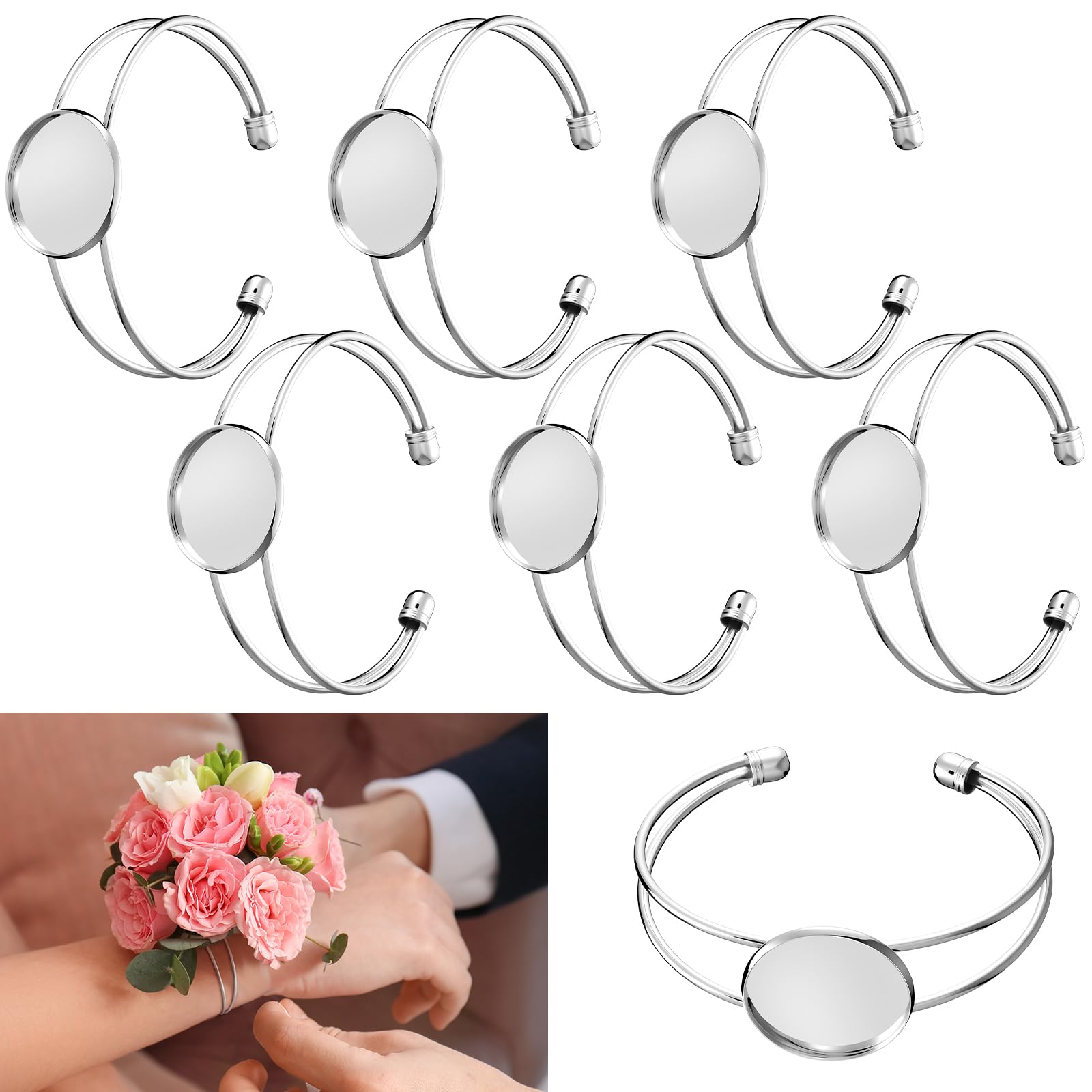 Photo 1 of Liliaafar Silver Corsage Bracelets for Women