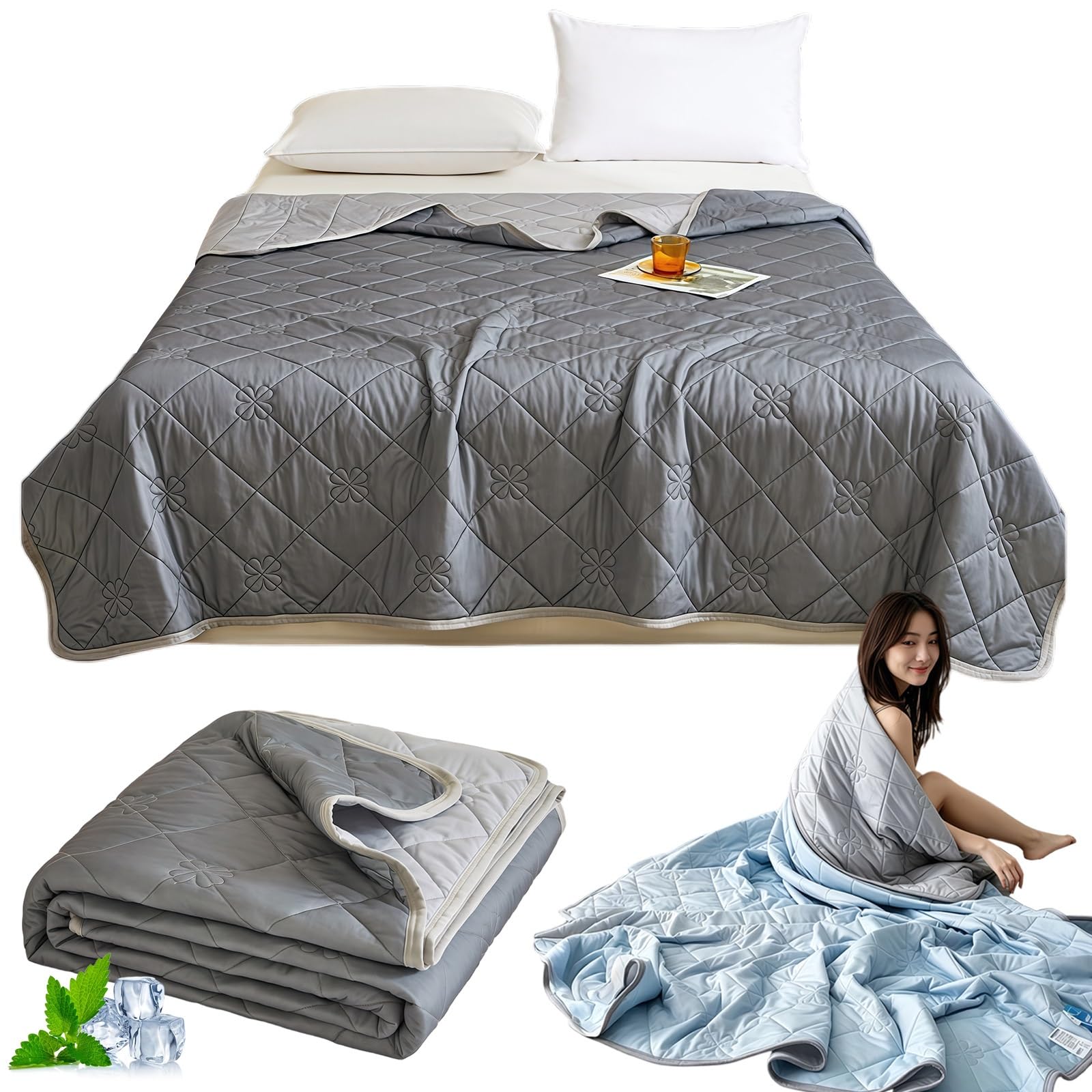 Couverture rafraîchissante été Sleepcooling 150x200 thermorégulatrice textile haut de gamme