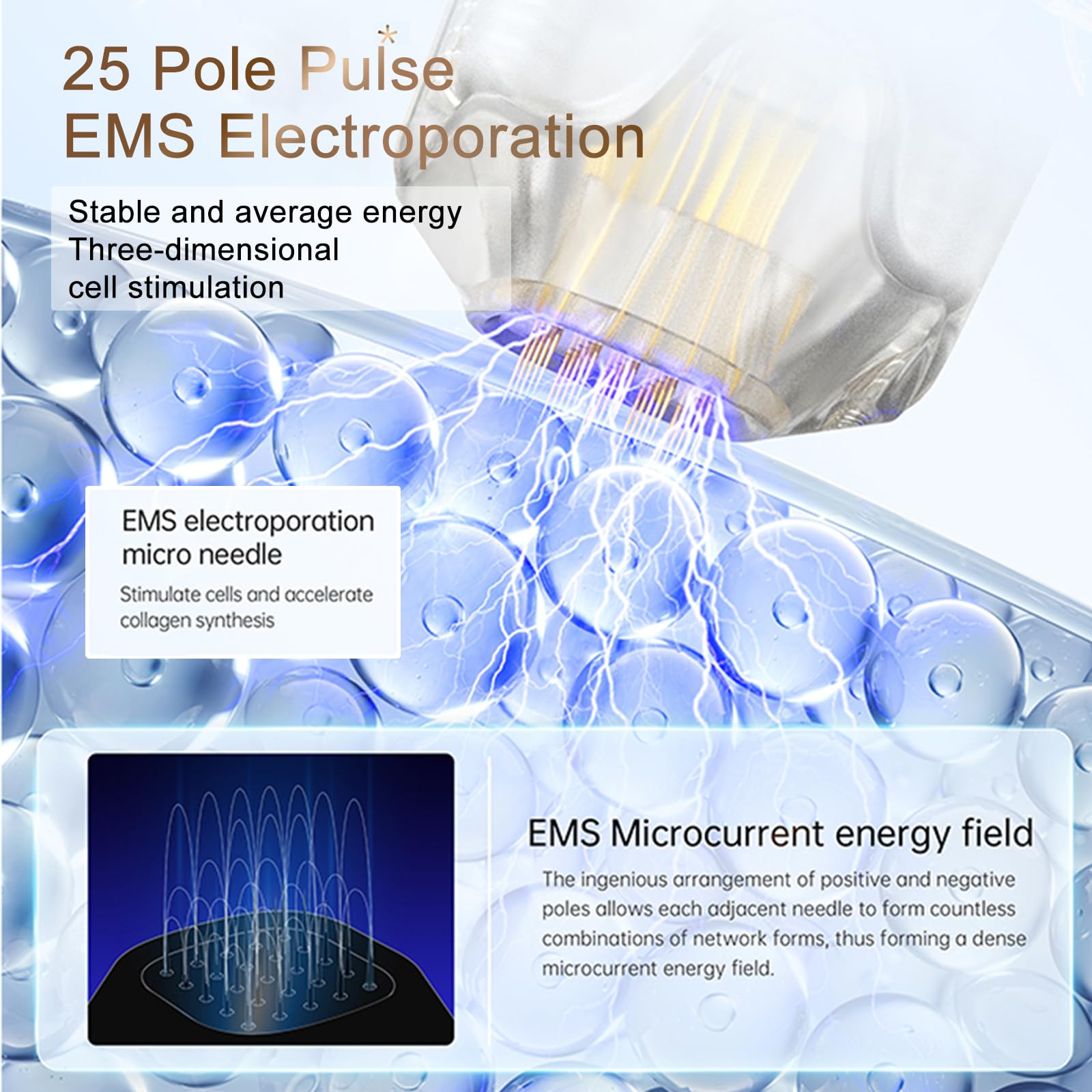 Microneedling Bio Pen Q2 Profesional, Herramienta de Belleza Todo en Uno con Microagujas, EMS y Terapia LED, Microneedle Eléctrico Inalámbrico con Pantalla Táctil, Incluye 5 Puntas de Repuesto