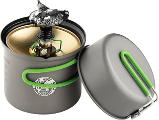 Optimus Crux - Intercambiador de Calor para Fin de Semana (0,95 L, Antiadherente, Compacto, versátil, Sistema de cocción para Camping y Mochila)