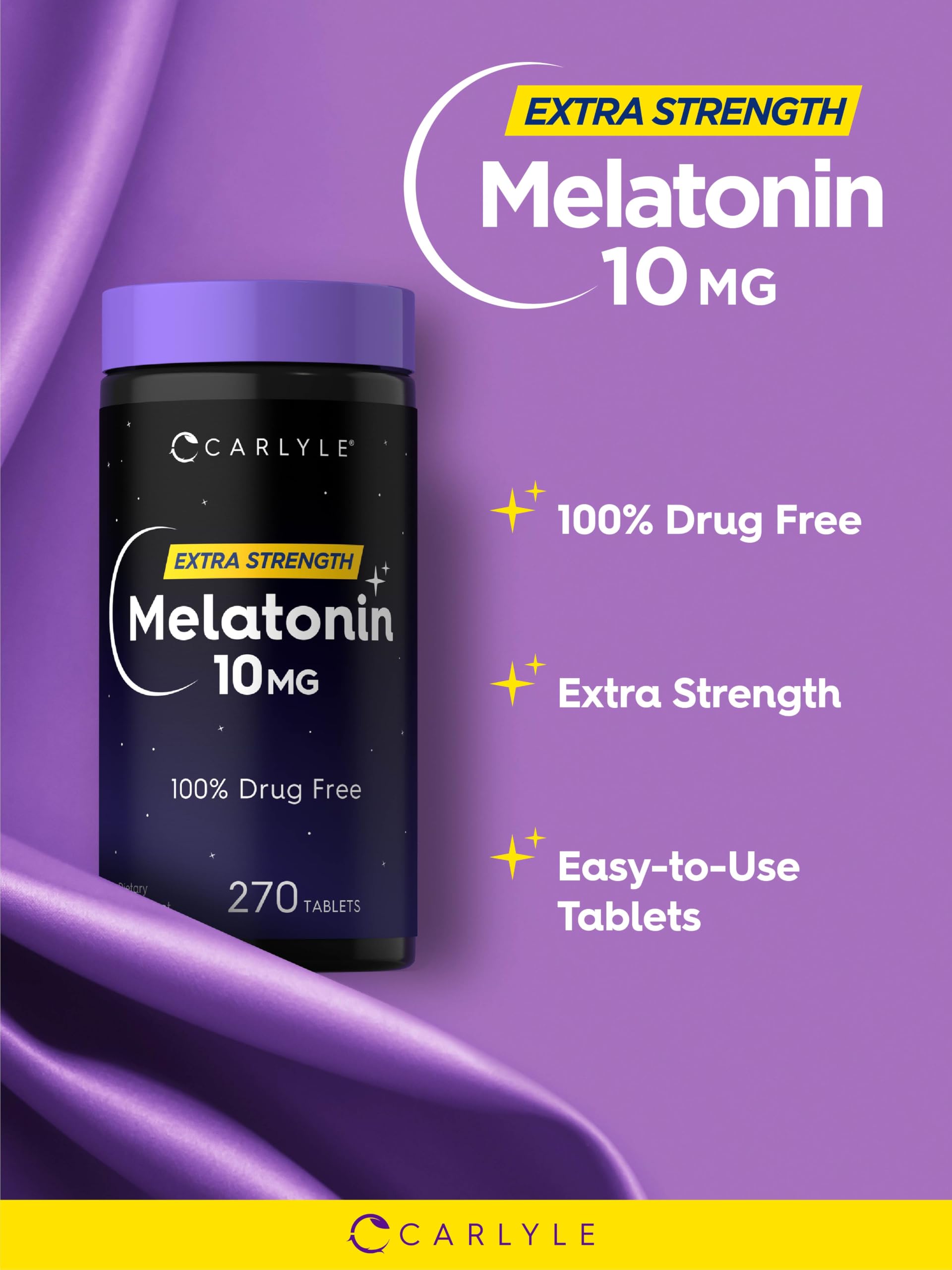 Carlyle Melatonin 10mg | 270 Tablets | with L-Theanine — Amazon image 4