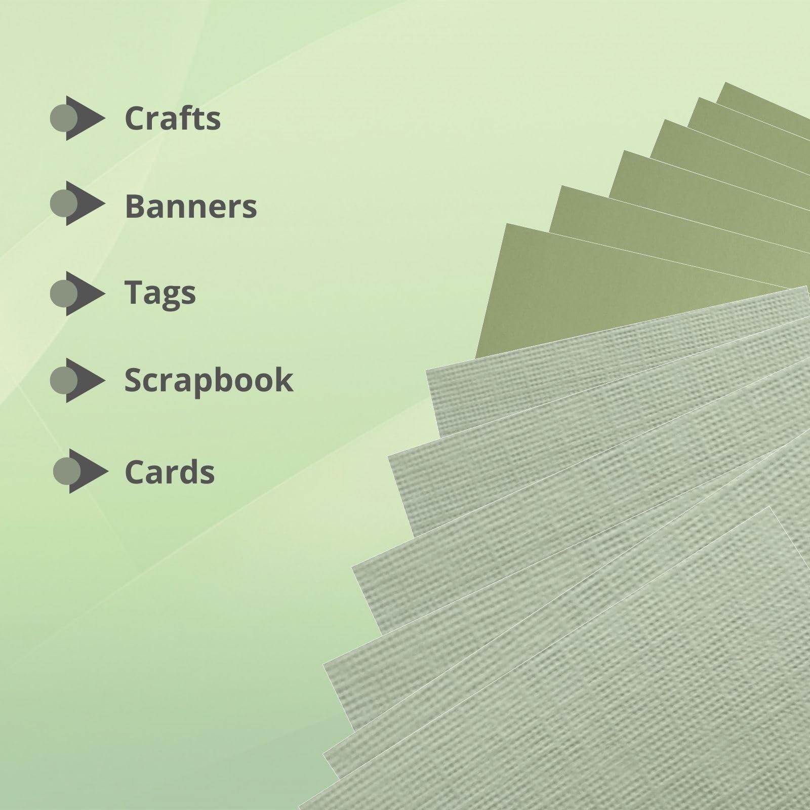 ASENME Textured Cardstock for Crafts Green Textured Cardboard (Pastel Green, A4/15Units) - Image 4