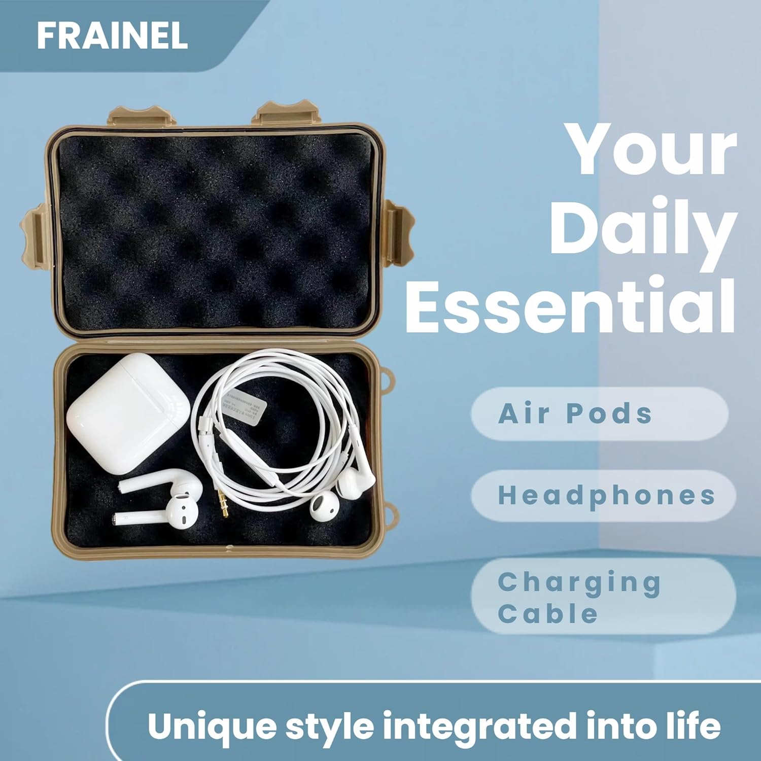 Hard Case 6x4 - Shockproof Foam for HardDrive, 2.5" SSD, M.2 NVMe External Drive, USB, Memory Card | Hiking, Tactical, Snow Camping | Water Repellent EDC Container | Winter Picks - Image 4