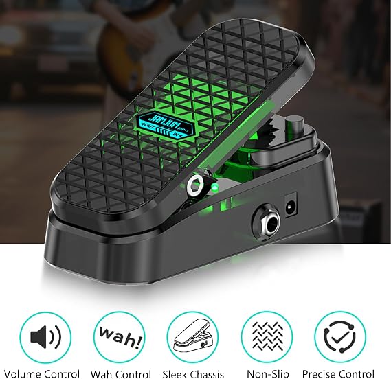 2 in 1 Wah Volume Guitar Effect Pedal, Dual Universal WAH Pedal for Keyboards, MIDI Keyboards/Controllers and Supported Guitar Effects Pedals, RM-Type Shielded Inductor for Superior Wah