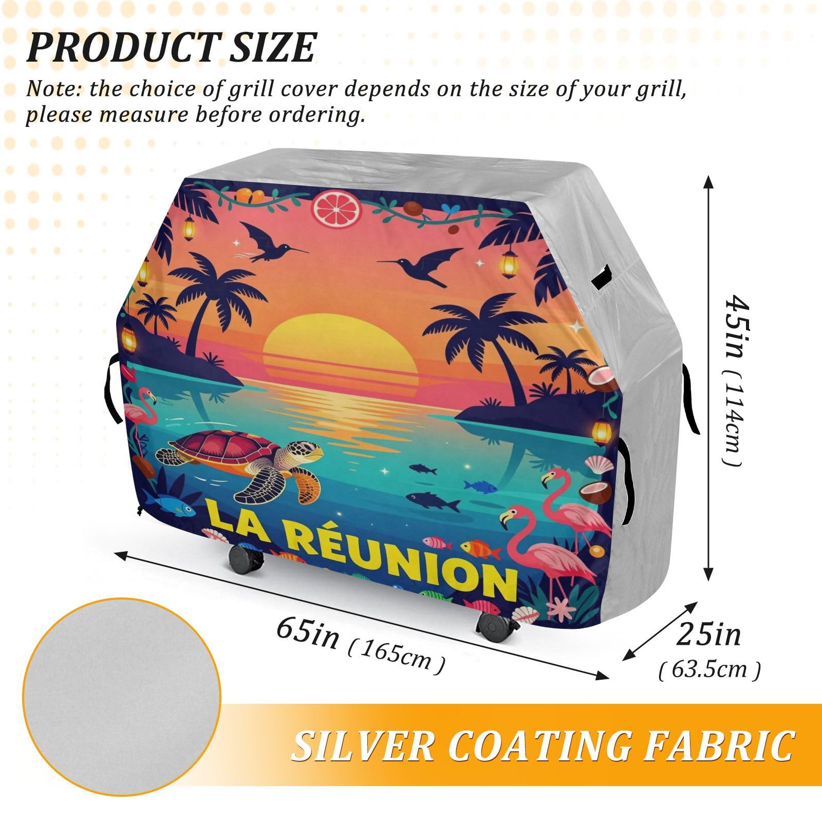 Fundas para ahumadores de 65 pulgadas resistentes a la decoloración y a los rayos UV para exteriores La Tortue Et L'?lot