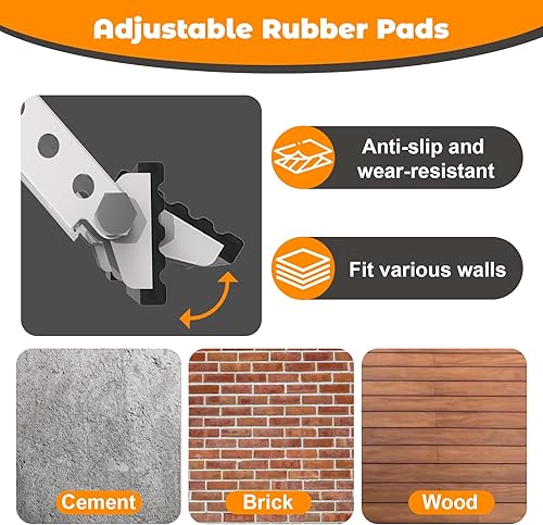 Miniatura 6 de Soporte de aire acondicionado sin perforación, soporte de CA ajustable para ventana que se adapta a ventanas individuales y dobles, acero resistente