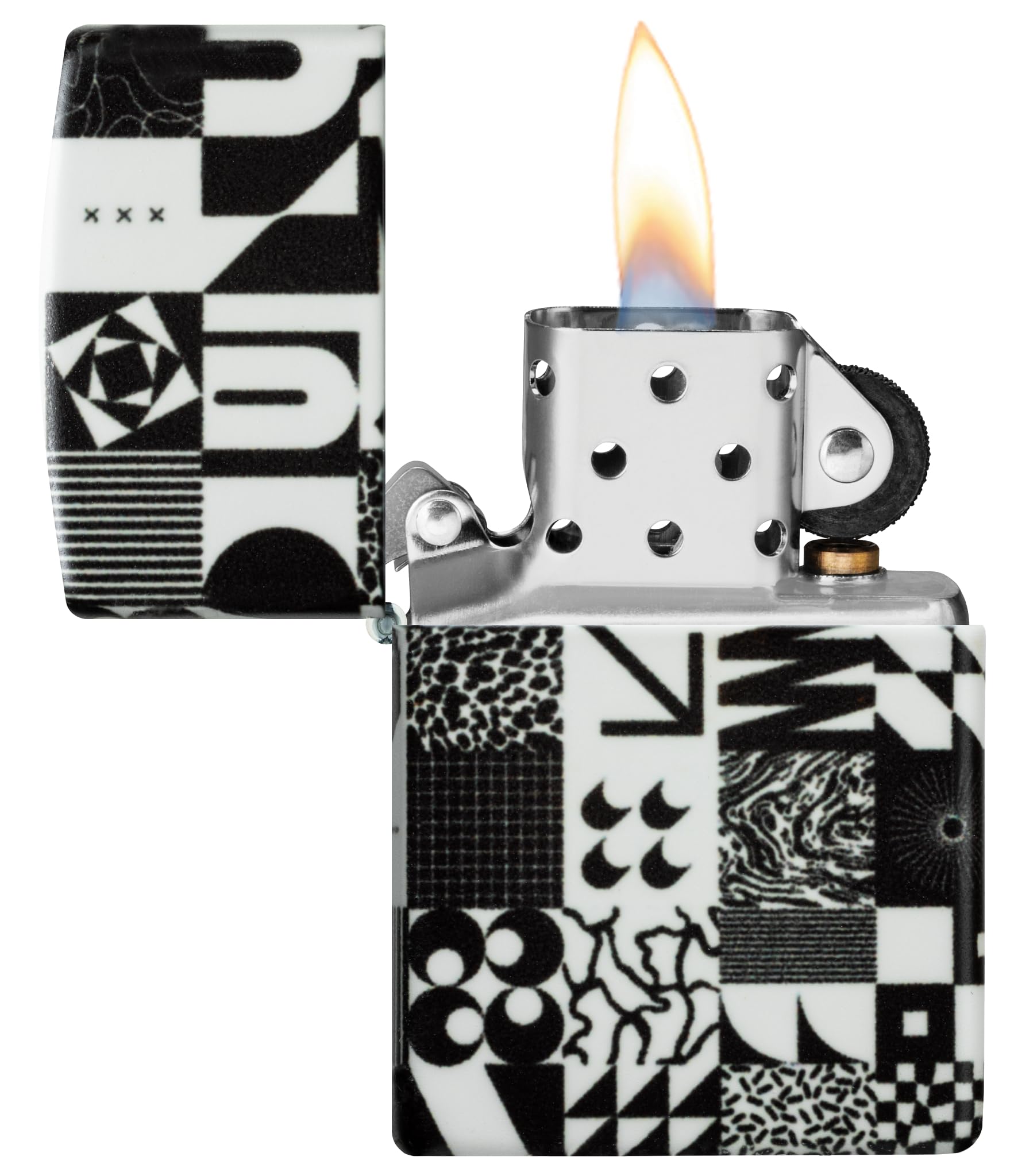 Zippo Accendino antitempesta – Abstract Pattern, 540°, Color Image – Ricaricabile – Riutilizzabile – Design antivento – Confezione regalo – Made in USA
