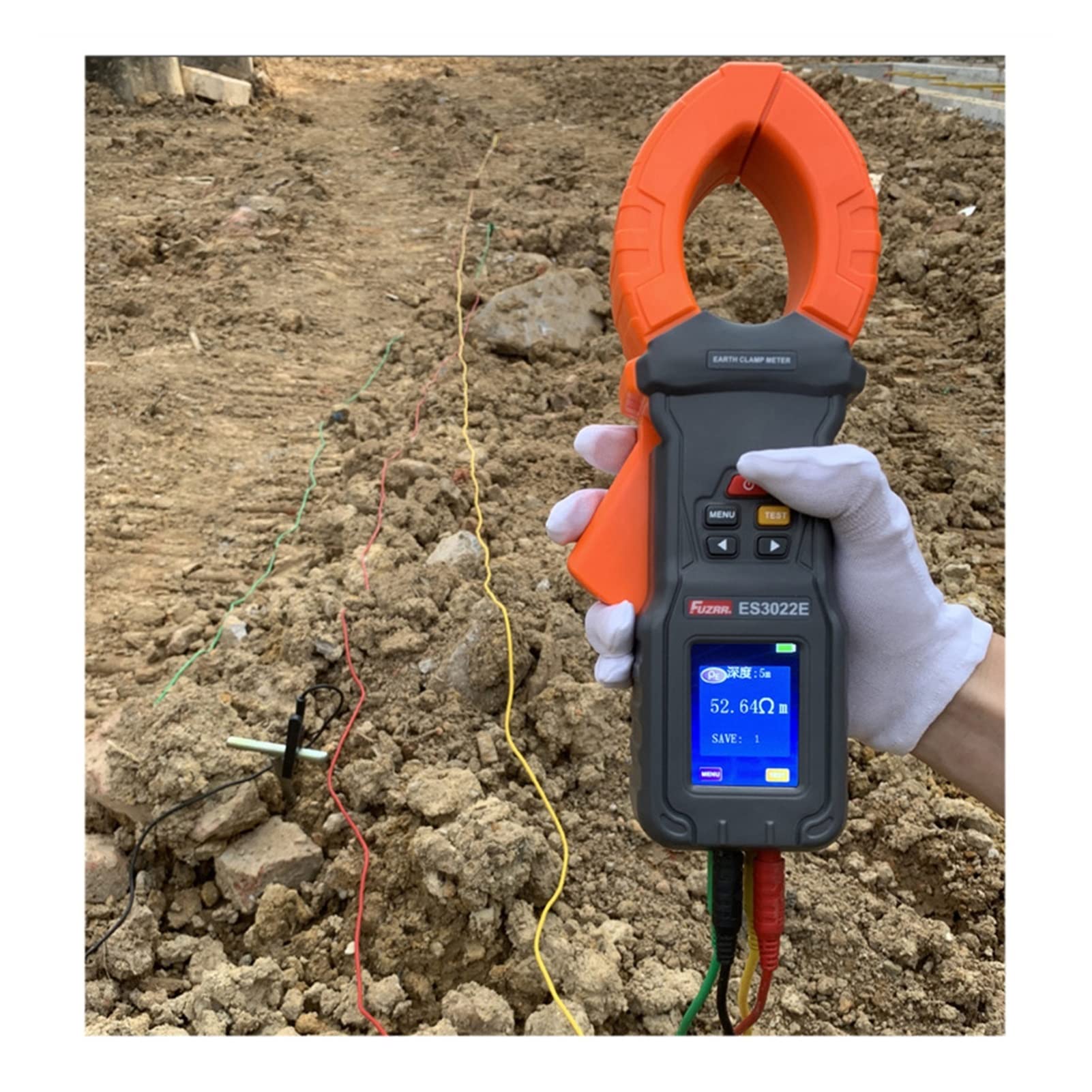 Sensore di Corrente di dispersione della Bobina Pile di Terra Morsetto Tester Resistenza Loop Meter Resistività del Terreno Prova Tester Tensione e Corrente ES3022E
