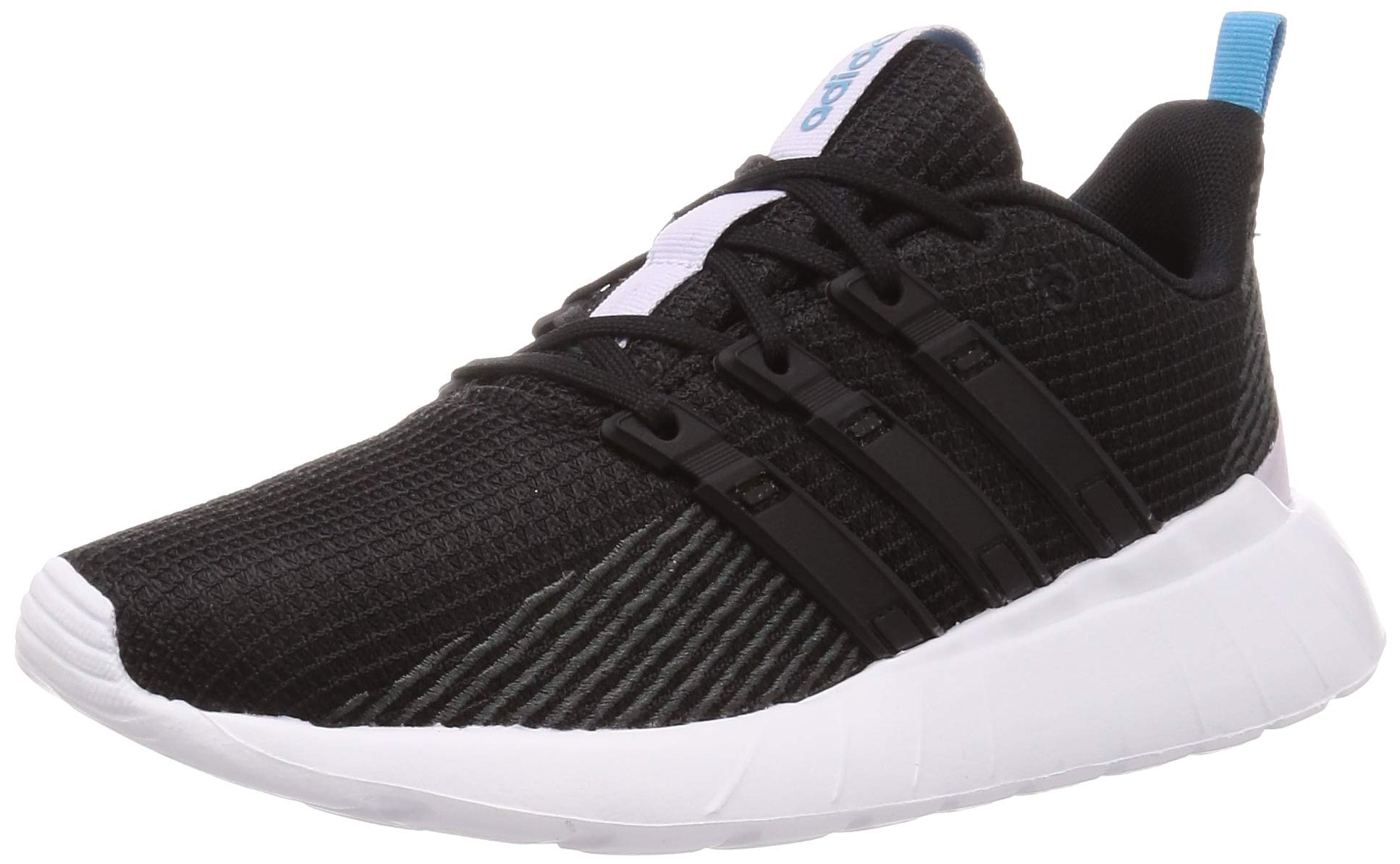 Adidas Women Questar Flow Core Black Bright Cyan Running Shoes