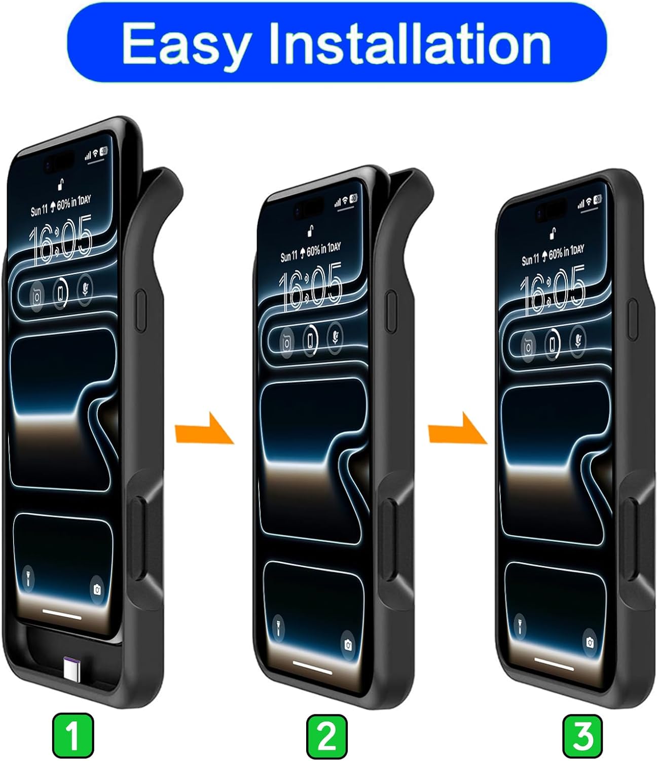 Battery Case for iPhone 17 Pro Max, Upgraded 12000mAh Pack Rechargeable Charger Case with Wireless Charging Compatible for iPhone 17 Pro Max (6.9 inch) External Battery Charging Cover (Black)