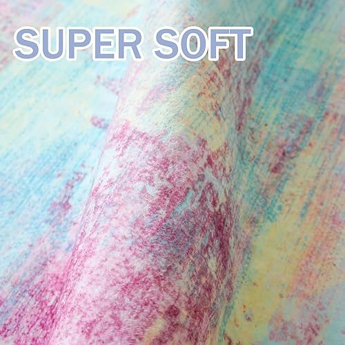 Miniatura 46 de IOHOUZE Alfombra pequeña abstracta de 2 x 3 pies, alfombra de entrada lavable para entrada interior, alfombras con respaldo de goma, alfombra Gris