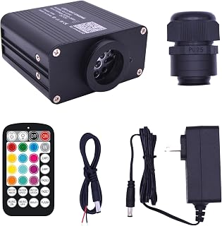 BENEVIBE Twinkle 16W Mini Bluetooth APP Control Music Sync RGBW Fiber Optic Light Engine for Car Star Ceiling & Home Decor
