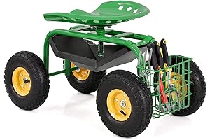 IRONMAX Garden Sitting Cart: Ultimate Outdoor Gardening Companion