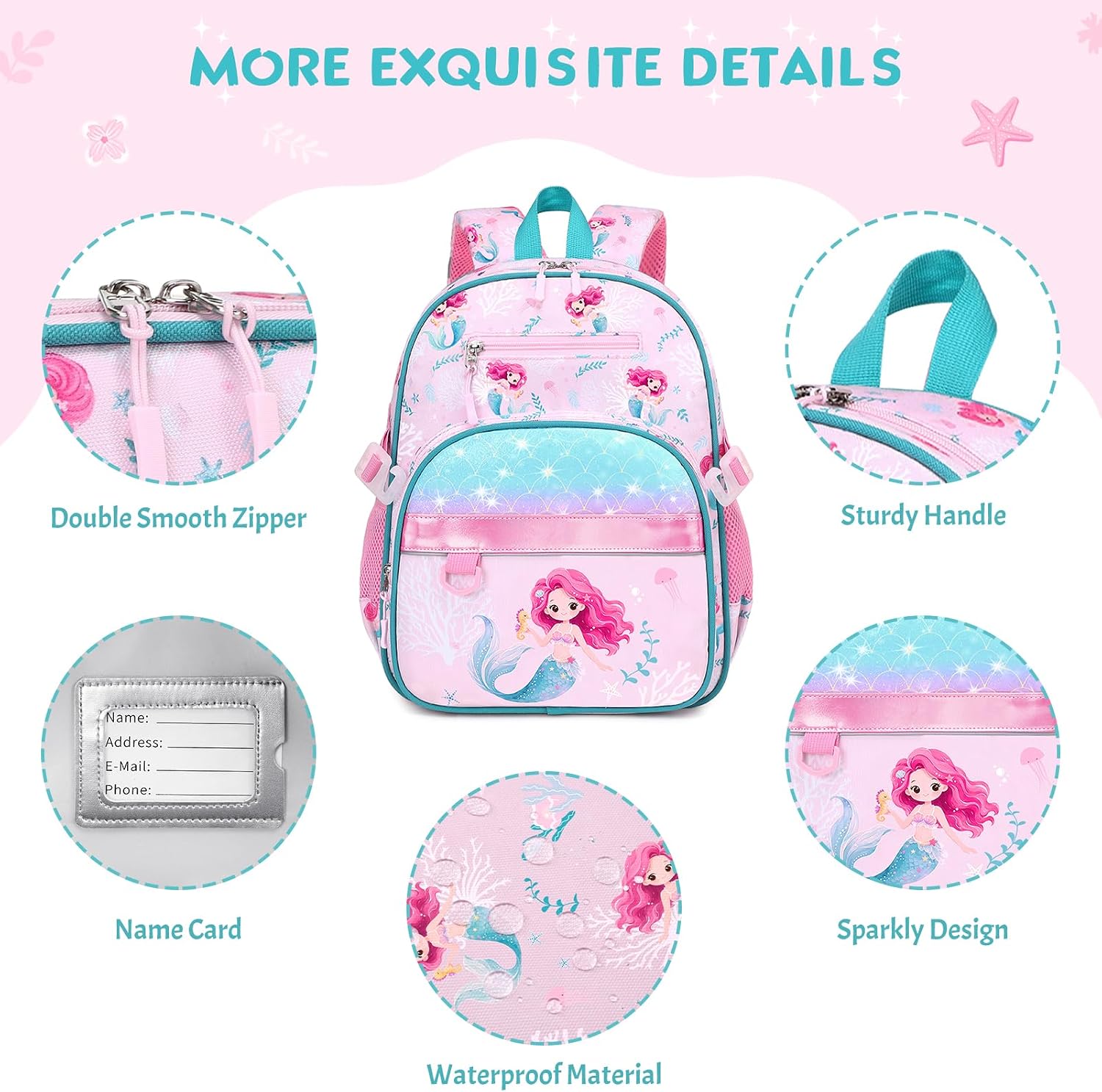 4pcs Girls Backpack Ages Kids Headphones