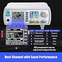 Vista 2 de Generador de señal DDS de 15MHz contador profesional actualizado, Seesii pantalla LCD de 2.4 pulgadas de alta precisión 200MSa/s generador