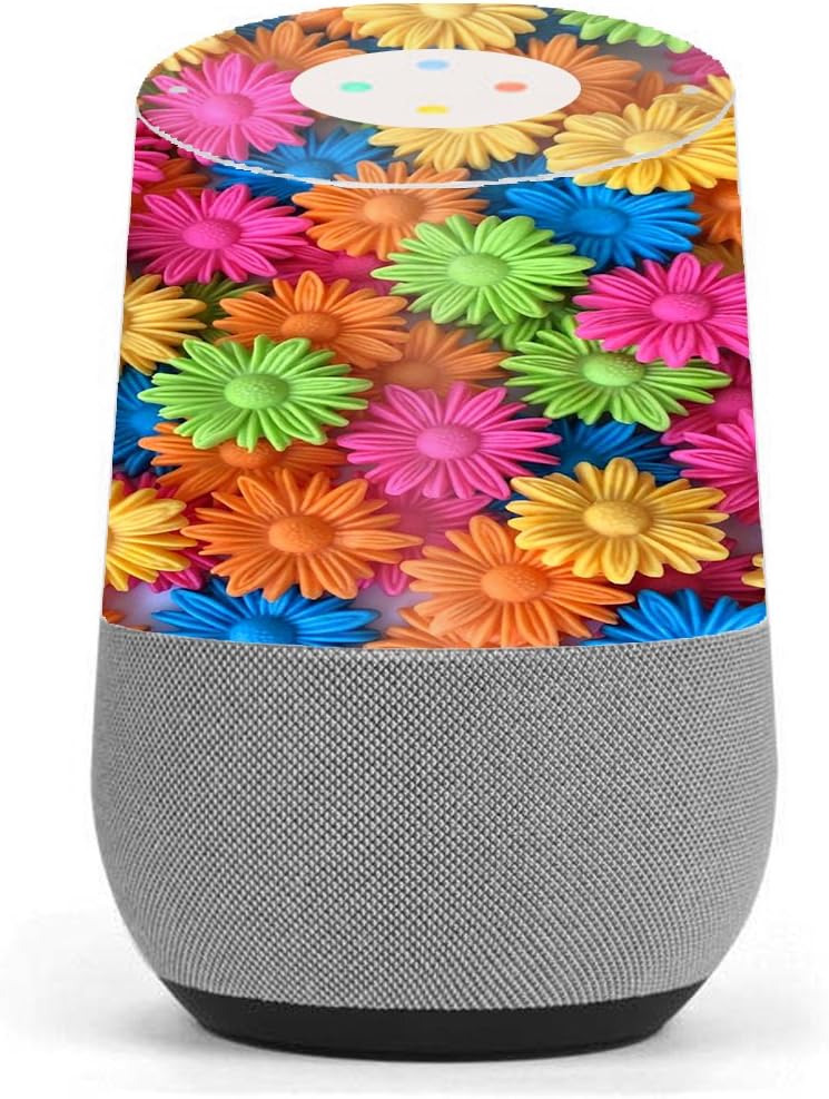 Skin Decal Vinyl Wrap for Google Home Stickers Skins Cover/Colorful Wax Daisies Flowers