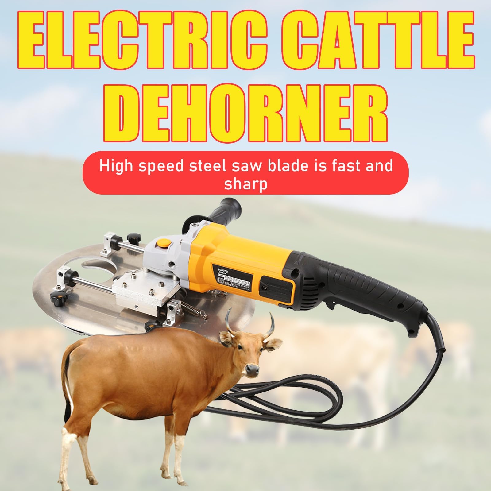 Dehorner elettrico del bestiame, 1700W Horn Cutting Machine, Strumento di dehorning del bestiame per mucche, pecore e tori, efficiente attrezzatura agricola per la rimozione del corno