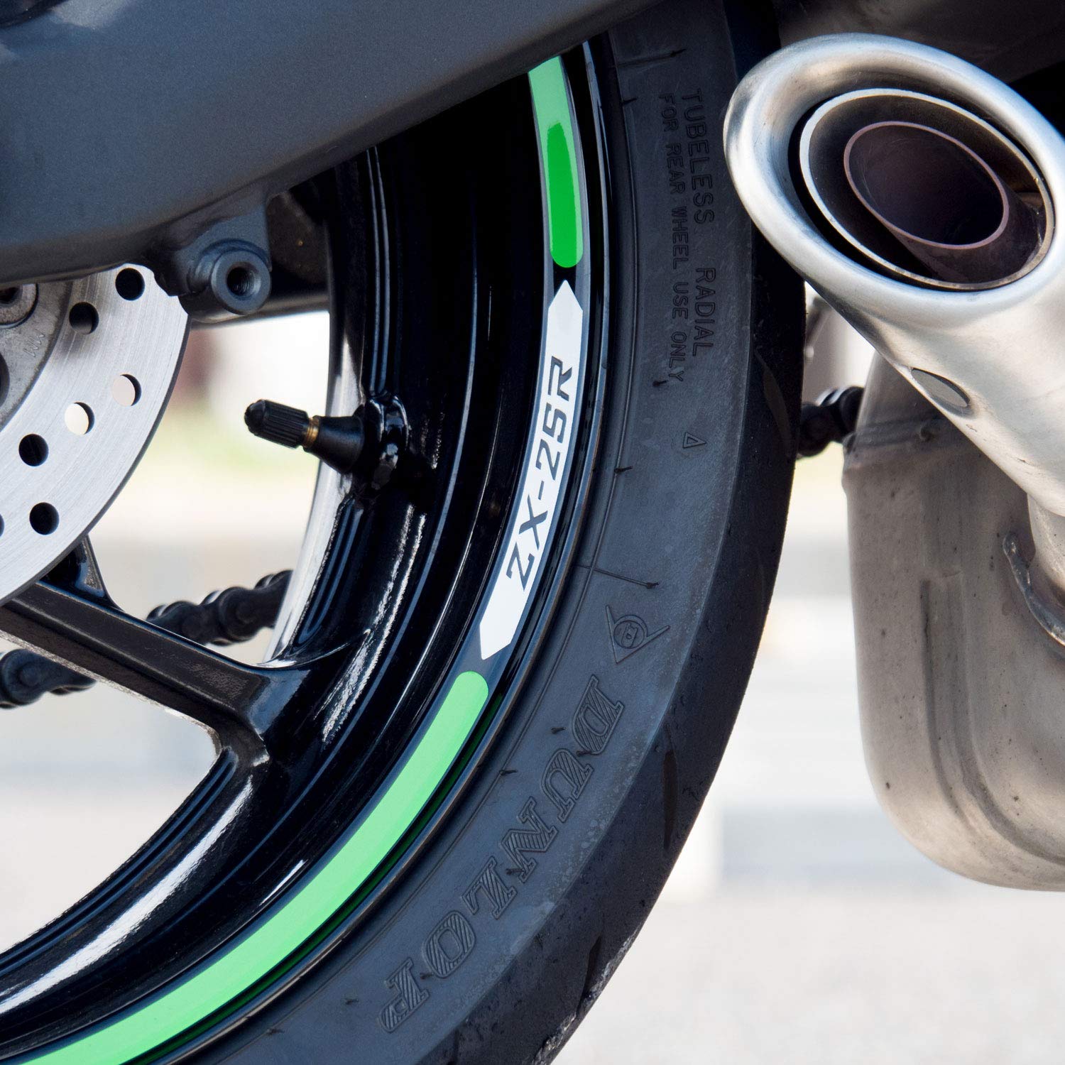 Amazon.co.jp: ワールドウォーク Ninja ZX-25R リムステッカー 緑 rim
