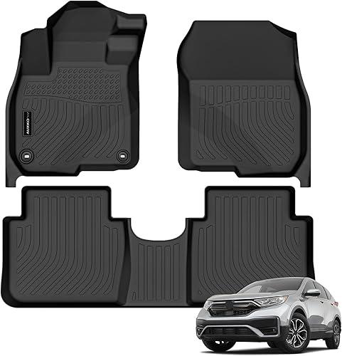 Auxko Alfombrillas para todo tipo de clima, aptas para Honda CR-V 2017-2022, forros de elastómero termoplástico, accesorios para todas