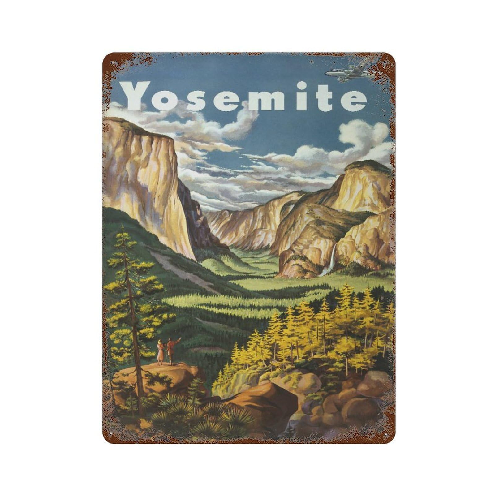 xiaoxiaoshen Vintage Yosemite Travel National Park Wall Decor Art Metal Tin Poster Modern Home Decor Art Home Bar Shop Decorations Vintage Sign 40x30cm