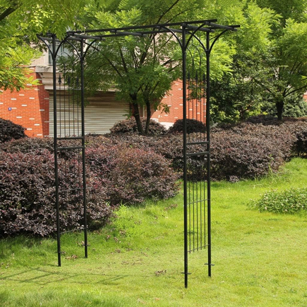 Arbors Metal Iron Garden Arch 205x40x210cm Garden for Various Climbing Plants Outdoor Garden Lawn Backyard