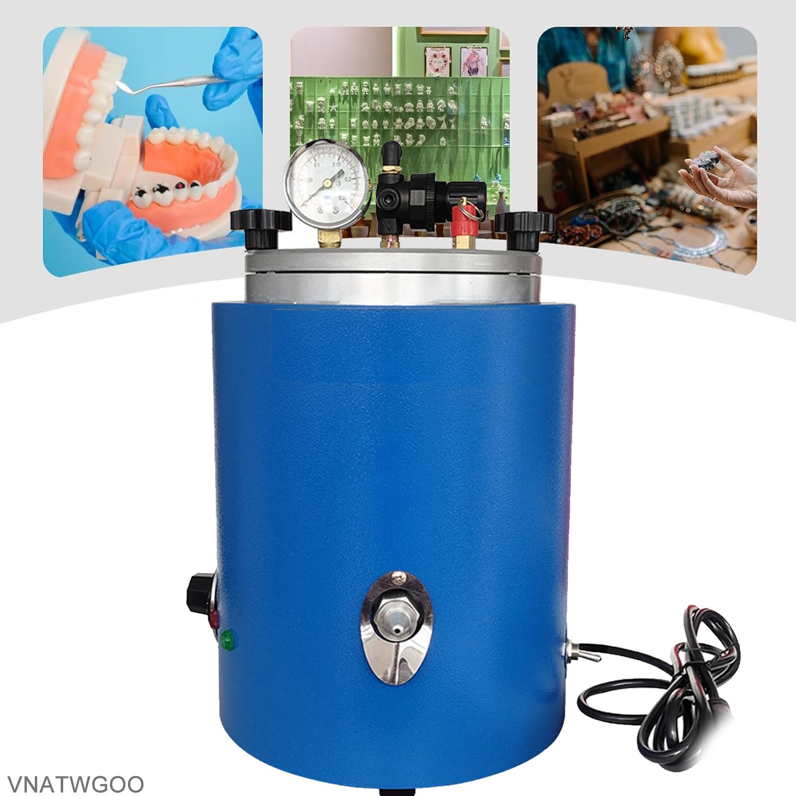 VNATWGOO Casting Machine 350W, Round Wax Filling Machine, 2L Wax Injector Machine, Adjustable Temperature,for Make Candles/Seals/Handicrafts,110V