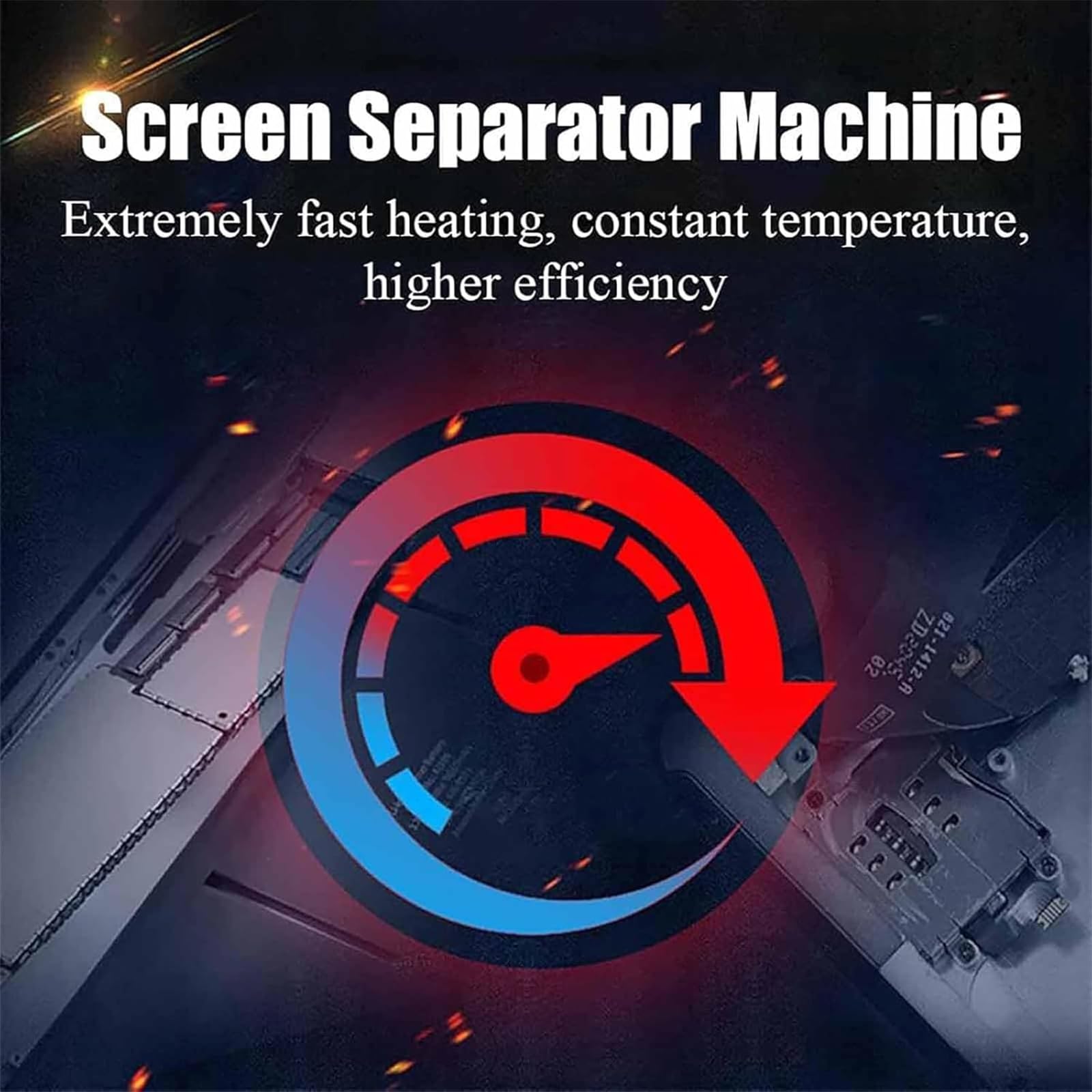 Almohadilla Térmica para Pantalla LCD De 35 X 21 Cm, Mesa Calefactora De 350 W con Pantalla Digital, Rango De Calentamiento: 10 °C-120 °C, Flexible, Resistente a Los Daños