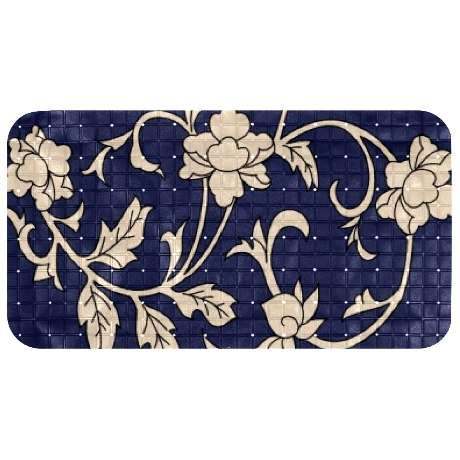 Tapis de bain pour baignoire antidérapant massant fleur solennelle 37x68