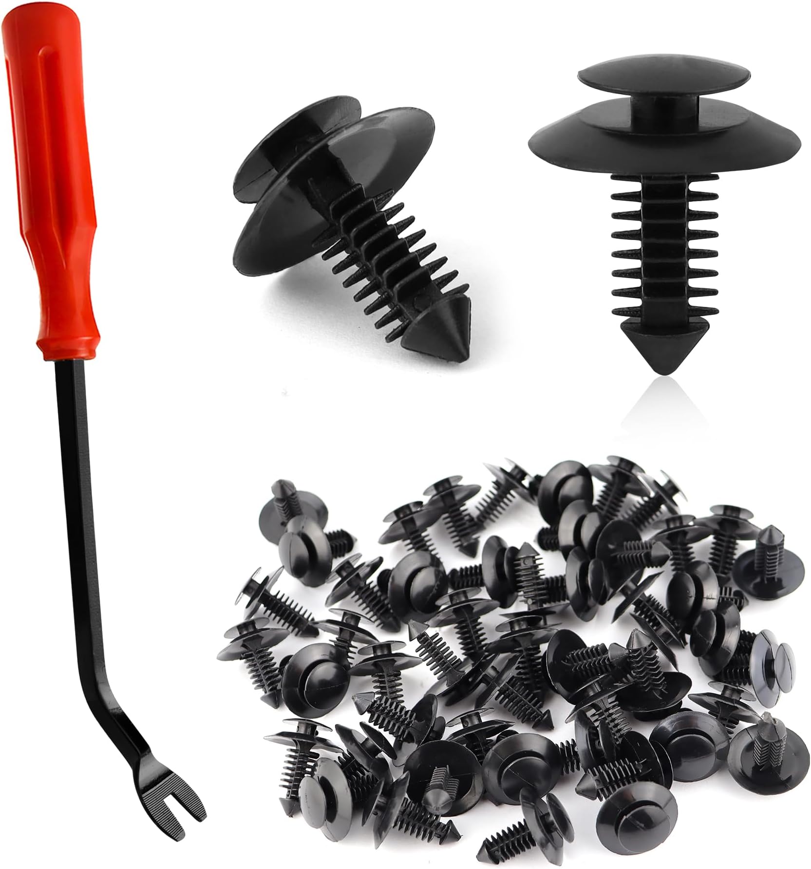 50PCS Door Trim Panel Retainers Rivet FastenerAutomotive Rivet Retainer Fender Bumper Fasteners ClipsCompatible with Ford Lincoln Mercury N801925-S N802900-S