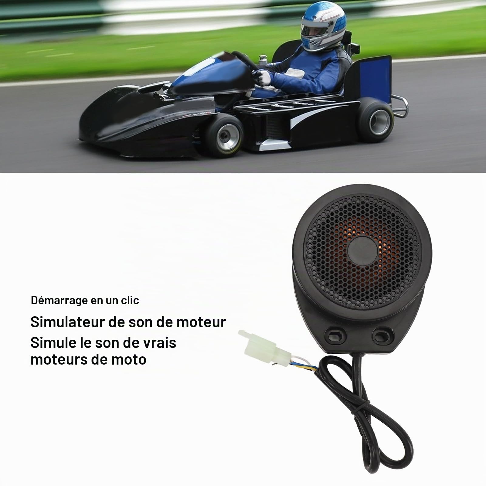 Simulateur de bruit de moteur universel de moto, DC12 à 80 V Système de simulation du bruit du moteur de moto pour scooters électriques et karts